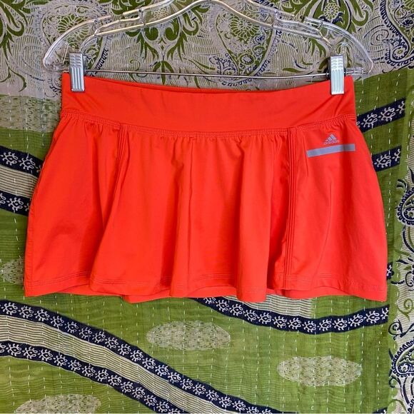 Adidas x Stella McCartney Orange Tennis Skirt Size Small - Picture 1 of 9